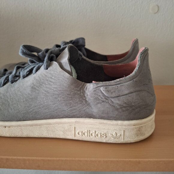Adidas Stan Smith Nubuck Sneakers Gray Size 8.5 - Picture 6 of 7